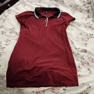 🌸 Casual zip-up sweater dress